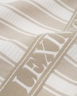 Icons stripet kjøkkenhåndkle m/vaffelstruktur, bomullstwill - Beige/Hvit thumbnail