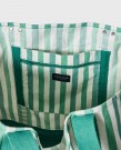 Lexington Strandveske i Økologisk Bomull med Sildebensmønster, Grønn Multistripe thumbnail