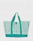 Lexington Strandveske i Økologisk Bomull med Sildebensmønster, Grønn Multistripe thumbnail
