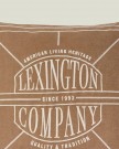 Lexington Logo Putetrekk i Vasket Økologisk Bomull - Fudge/Lys Beige, 50x50cm thumbnail