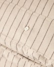 Lexington Pinstripet Sengesett i Bomullsflanell - Beige/Brun, 140x200cm thumbnail